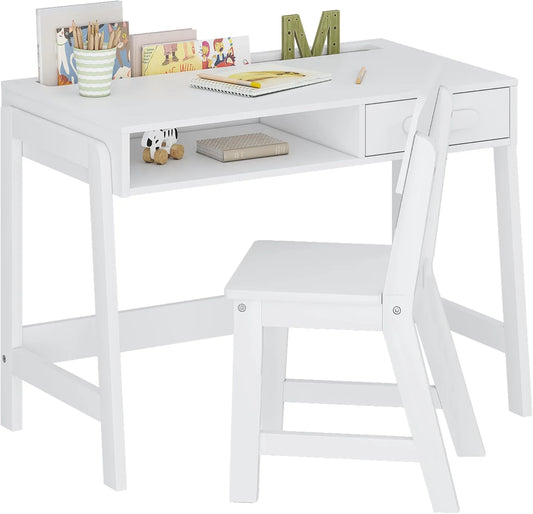 Kids Desk and Chair Set, Wooden and Iron Table Set