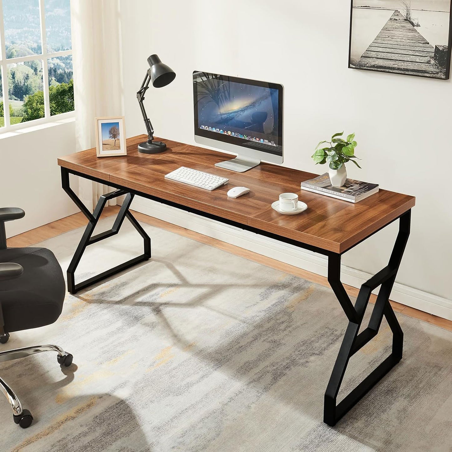 Large Executive Desk with Sturdy Structure