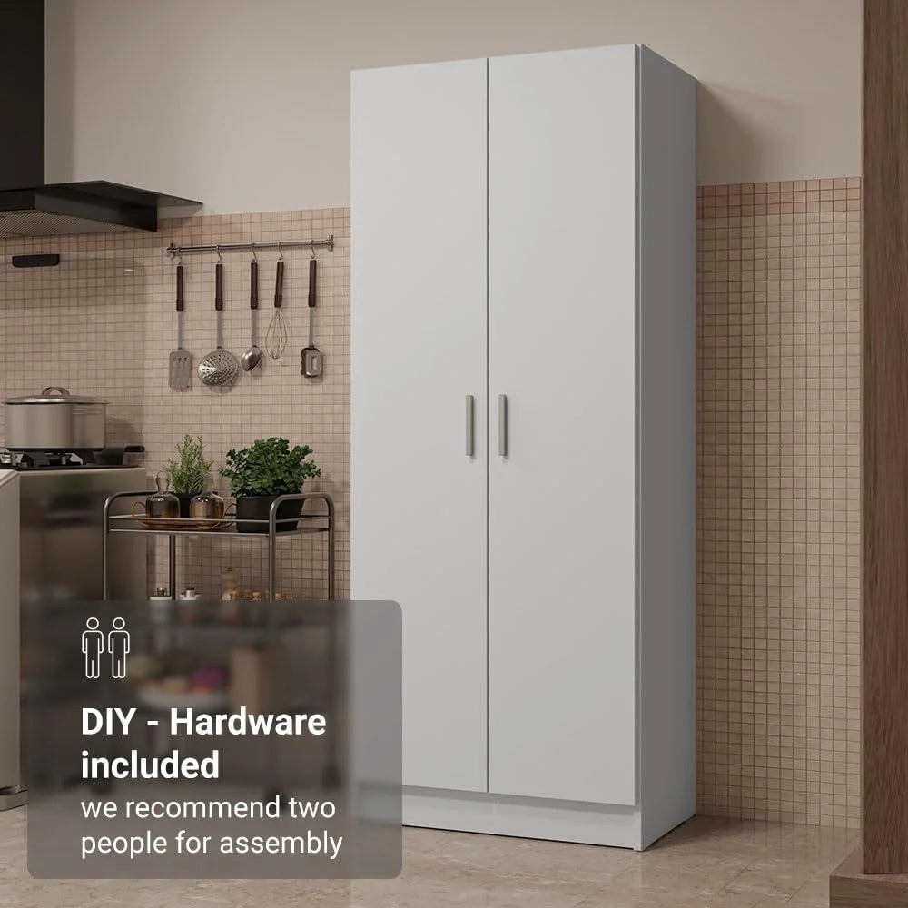 Kitchen Pantry Storage Cabinet 2 Door with Shelves