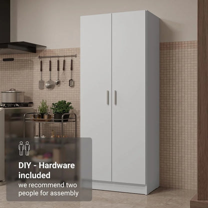 Kitchen Pantry Storage Cabinet 2 Door with Shelves