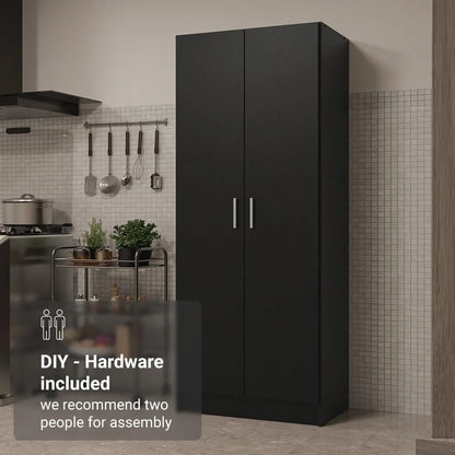 Kitchen Pantry Storage Cabinet 2 Door with Shelves