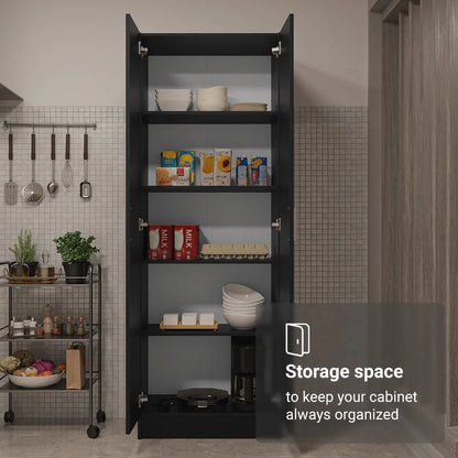 Kitchen Pantry Storage Cabinet 2 Door with Shelves