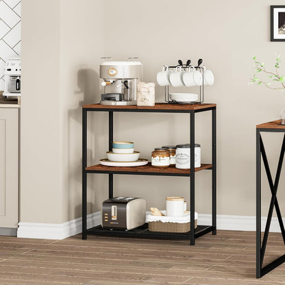 Kitchen Island with 3 Shelves, Kitchen Shelf Rack