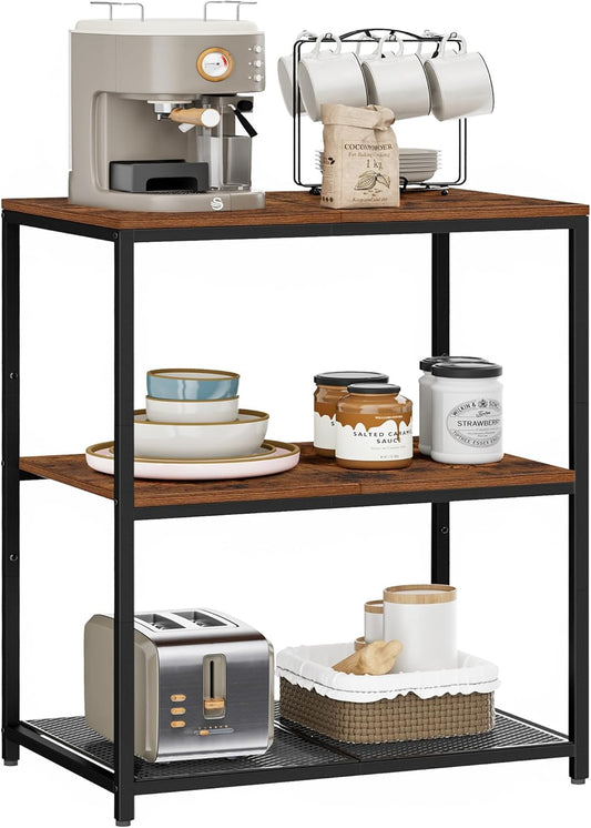 Kitchen Island with 3 Shelves, Kitchen Shelf Rack
