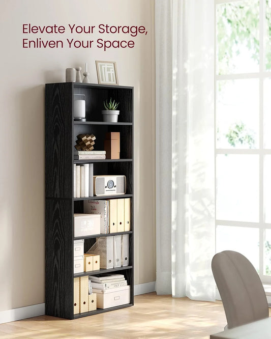 Bookshelf, 6-Tier Bookcase, Book Shelf, Storage Shelf