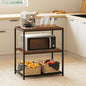 Kitchen Island with 3 Shelves, Kitchen Shelf Rack